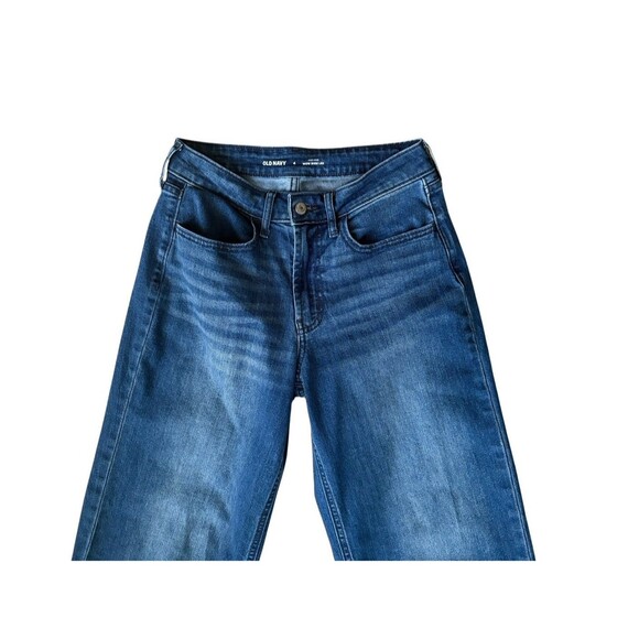 Old Navy High Rise Wow Wide Leg Jeans Women’s Size 4 Medium Wash Stretch - Picture 3 of 14